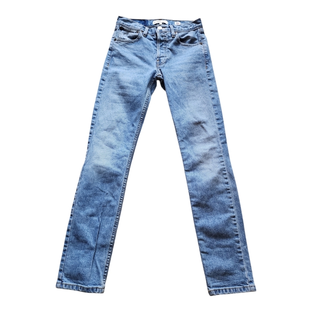 Re/Done Women Straight Leg Jeans In Light Blue